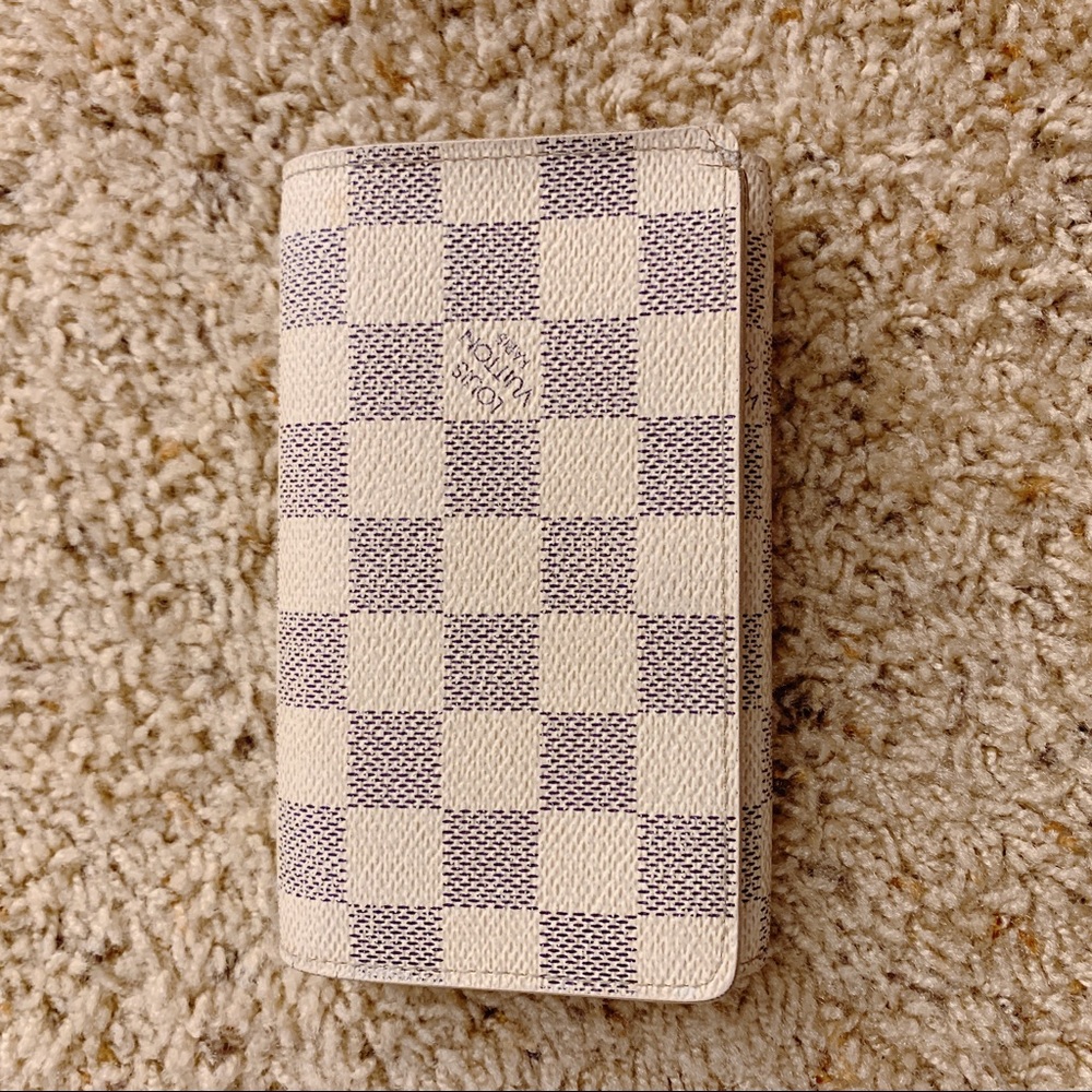Louis Vuitton Damier azur canvas trifold wallet